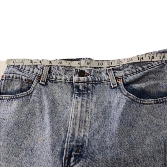 Vintage LEVI’S 550 raw hem on waist high waist jeans blue - Picture 8 of 16